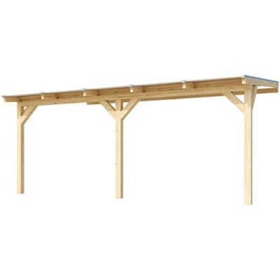 WEKA Terrassendach - 455x269.5x322 cm - beige - Terrassenüberdachung WEKA Terrassendach - 455x269.5x322 cm - beige - Terrassenüberdachung