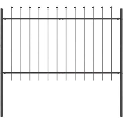 Vidaxl Gartengitter mit Speerspitze Grau 13,6x1 m aus Stahl Vidaxl Gartengitter mit Speerspitze Grau 13,6x1 m aus Stahl