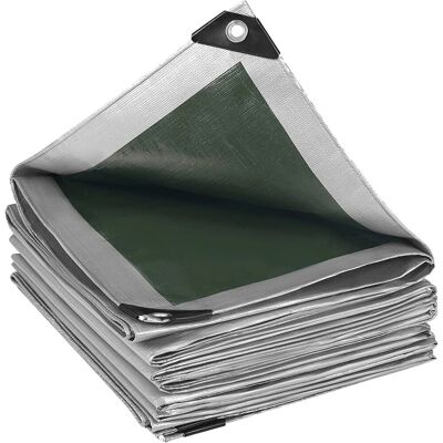 WOLTU Abdeckplane Wasserdicht 180 g/m² PE mit Ösen Grau-Grün 3x5 m WOLTU Abdeckplane Wasserdicht 180 g/m² PE mit Ösen Grau-Grün 3x5 m