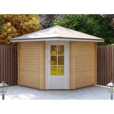 Finn Art Blockhaus 40mm Holz-Gartenhaus 260x260 cm Norwegen 26 mit 18mm Fußboden Finn Art Blockhaus 40mm Holz-Gartenhaus 260x260 cm Norwegen 26 mit 18mm Fußboden