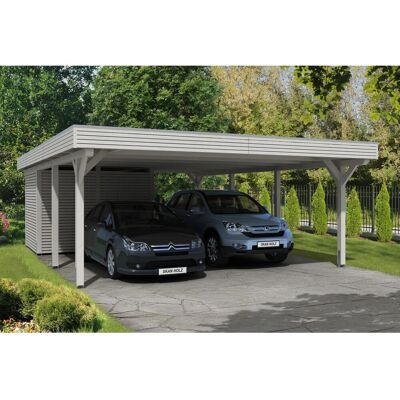 SKANHOLZ - Spessart - Eiche hell - 2 Fahrzeuge - Carport SKANHOLZ - Spessart - Eiche hell - 2 Fahrzeuge - Carport