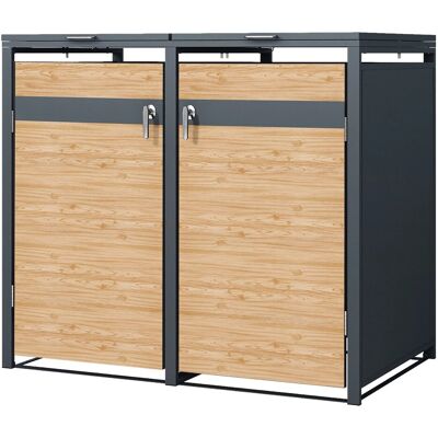 Ml-design - Mülltonne 2 Tonnen 240L - Wetterfester Stahlbehälter & Schuppen Ml-design - Mülltonne 2 Tonnen 240L - Wetterfester Stahlbehälter & Schuppen