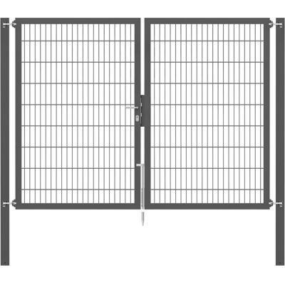 - Doppeltor Flexo Plus 250 cm x 180 cm Pfosten 80 cm x 80 cm Anthrazit - Doppeltor Flexo Plus 250 cm x 180 cm Pfosten 80 cm x 80 cm Anthrazit