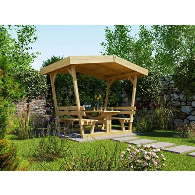 WEKA Gartenpavillon 662 - Wetterfester Holzpavillon für 8 Personen WEKA Gartenpavillon 662 - Wetterfester Holzpavillon für 8 Personen