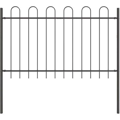 vidaXL Gartenzaun Stahl Grau 170 x 100 cm Robuster Moderner Zaun vidaXL Gartenzaun Stahl Grau 170 x 100 cm Robuster Moderner Zaun