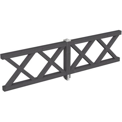 SKANHOLZ Andreaskreuz Geländer - 335cm x 84cm - Grau - Holz SKANHOLZ Andreaskreuz Geländer - 335cm x 84cm - Grau - Holz
