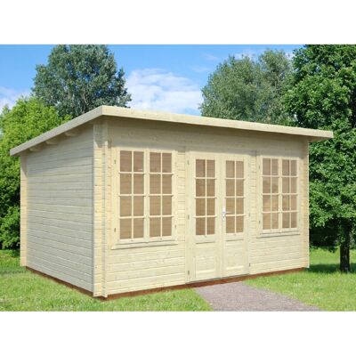 PALMAKO - Lisa - 440x366 cm - Dunkelgrau/Weiß - Gartenhaus PALMAKO - Lisa - 440x366 cm - Dunkelgrau/Weiß - Gartenhaus