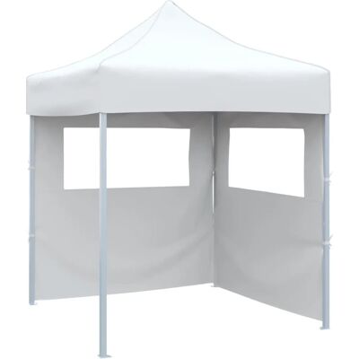 vidaXL Partyzelt 2x2m Klappbar Stahl Weiß vidaXL Partyzelt 2x2m Klappbar Stahl Weiß