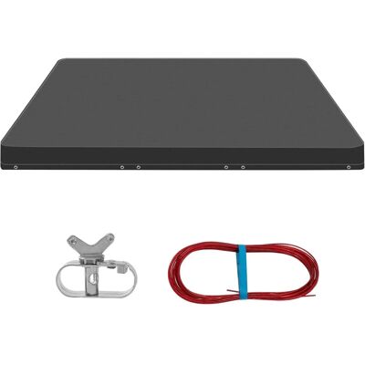 WOLTU Poolplane 200 g/m² PE mit Ösen Drahtseil Grau 400x200cm WOLTU Poolplane 200 g/m² PE mit Ösen Drahtseil Grau 400x200cm