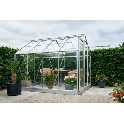 Halls Beliebtes Gewächshaus 6x8 - Aluminium oder Grün - 3mm Glas Halls Beliebtes Gewächshaus 6x8 - Aluminium oder Grün - 3mm Glas