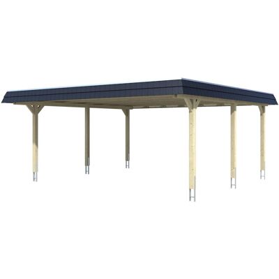 SKANHOLZ Wendland Carport - Flachdach - 630x637cm SKANHOLZ Wendland Carport - Flachdach - 630x637cm