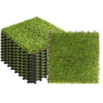 KARAT Terrassenfliesen Kunstgras Kunstrasen 30 x 30 cm 11er-Set 1 m² KARAT Terrassenfliesen Kunstgras Kunstrasen 30 x 30 cm 11er-Set 1 m²
