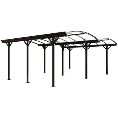 Vente-unique Freistehendes Carport Baresa Anthrazitgrau 370 cm Vente-unique Freistehendes Carport Baresa Anthrazitgrau 370 cm