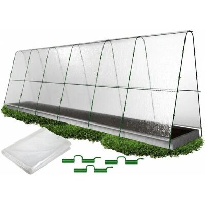 TTL GARDEN Folientunnel Set PEAK XXXL 600 x 120 x 180 cm mit PE Folie Pflanztunnel Foliengewächshaus Frühbeet Gewächshaus Garten TTL GARDEN Folientunnel Set PEAK XXXL 600 x 120 x 180 cm mit PE Folie Pflanztunnel Foliengewächshaus Frühbeet Gewächshaus Garten