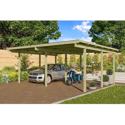 KARIBU Eco 1 Doppelcarport aus Massivholz - Carport KARIBU Eco 1 Doppelcarport aus Massivholz - Carport
