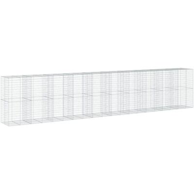 vidaXL Verzinkte Eisen Gabionenkorb 1000x100x200 cm vidaXL Verzinkte Eisen Gabionenkorb 1000x100x200 cm
