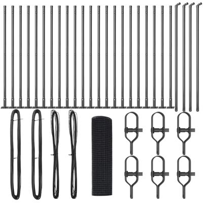vidaXL 13 Pfosten mit Halterung Graue Gartenzäune vidaXL 13 Pfosten mit Halterung Graue Gartenzäune