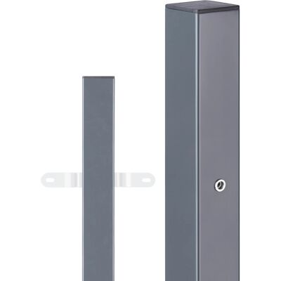 Zaun-Mittelpfosten Chaussee 5,1 cm x 5,1 cm Höhe 150 cm Alu Anthrazit Zaun-Mittelpfosten Chaussee 5,1 cm x 5,1 cm Höhe 150 cm Alu Anthrazit