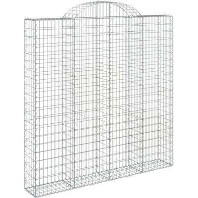 vidaXL Gebogene Gabionen, 2 Stück, 200x30x200/220 cm vidaXL Gebogene Gabionen, 2 Stück, 200x30x200/220 cm