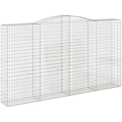 vidaXL Bogenförmige Gabionen 9 Stk - 400x50x220/240 cm - Gartendekoration vidaXL Bogenförmige Gabionen 9 Stk - 400x50x220/240 cm - Gartendekoration