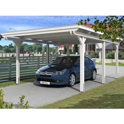 SKANHOLZ Emsland Carport - Flachdach - weiß - 404x604cm SKANHOLZ Emsland Carport - Flachdach - weiß - 404x604cm