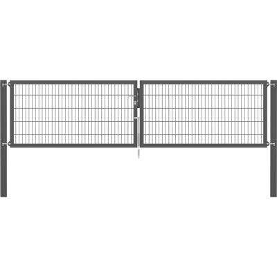 - Doppeltor Flexo Plus 400 cm x 100 cm Pfosten 100 cm x 100 cm Anthrazit - Doppeltor Flexo Plus 400 cm x 100 cm Pfosten 100 cm x 100 cm Anthrazit
