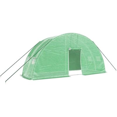 vidaXL Gewächshaus Mit Stahlrahmen 12 M² 6X2X2,85 M Grün vidaXL Gewächshaus Mit Stahlrahmen 12 M² 6X2X2,85 M Grün