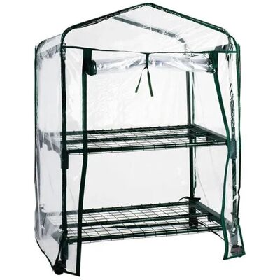 KARAT Gewächshaus Casabella Transparent mit 2 Regalböden Robust und Schlicht KARAT Gewächshaus Casabella Transparent mit 2 Regalböden Robust und Schlicht