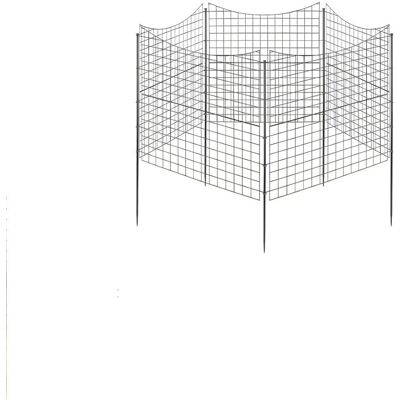 Costway 5 Stück Dekorativer Gartenzaun 98 cm Hoch Schwarz Costway 5 Stück Dekorativer Gartenzaun 98 cm Hoch Schwarz