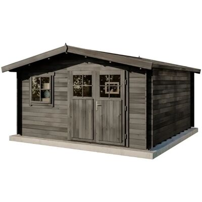 Alpholz Gartenhaus Set Valeria-28 Imprägniert Grau 428x427cm inkl. Dacheindeckung und Fußboden Alpholz Gartenhaus Set Valeria-28 Imprägniert Grau 428x427cm inkl. Dacheindeckung und Fußboden