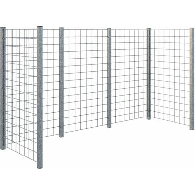 Plus Stahls Mülltonnenabtrennung - 258x89x147cm Plus Stahls Mülltonnenabtrennung - 258x89x147cm