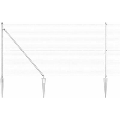 Galvanisierte Stahlzaun - 13 Pfähle 1,2x50m - Außen Galvanisierte Stahlzaun - 13 Pfähle 1,2x50m - Außen