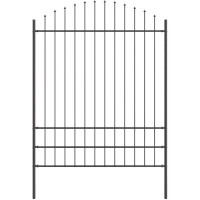 Vidaxl - Gartenzaun Loop-Top - Grau - 6,8x2 m - Stahl Vidaxl - Gartenzaun Loop-Top - Grau - 6,8x2 m - Stahl