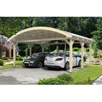 SkanHolz Franken Carport - 635x541cm, Natur, Buche - Carport SkanHolz Franken Carport - 635x541cm, Natur, Buche - Carport
