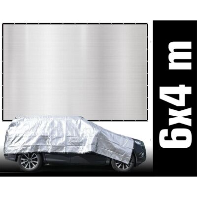 AMANKA Aluminium Schattennetz - 6 x 4 m AMANKA Aluminium Schattennetz - 6 x 4 m