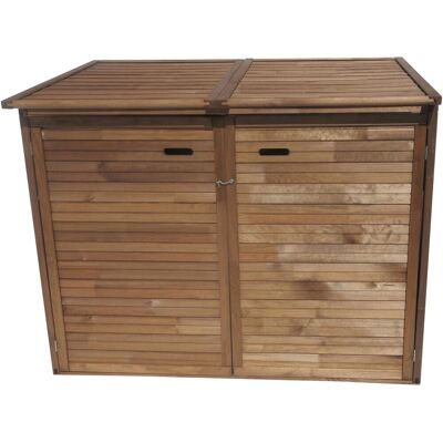 Andrewex Mülltonnenbox 2 Tonnen 132 cm x 157 cm x 97 cm Braun Andrewex Mülltonnenbox 2 Tonnen 132 cm x 157 cm x 97 cm Braun