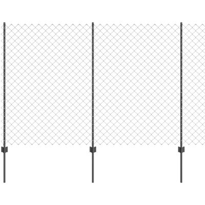 VidaXL Kettzaun 20 Pfosten Grau 1,6x10 m - Zaun VidaXL Kettzaun 20 Pfosten Grau 1,6x10 m - Zaun
