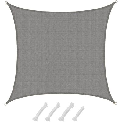 AMANKA HDPE Sonnensegel Wasserdurchlässig - 5 x 5 m Viereckig Grau AMANKA HDPE Sonnensegel Wasserdurchlässig - 5 x 5 m Viereckig Grau