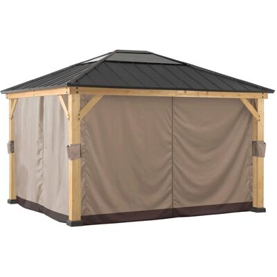 Sunjoy Zedernholz Gazebo Vorhang 393 cm x 452 cm Khaki Sunjoy Zedernholz Gazebo Vorhang 393 cm x 452 cm Khaki