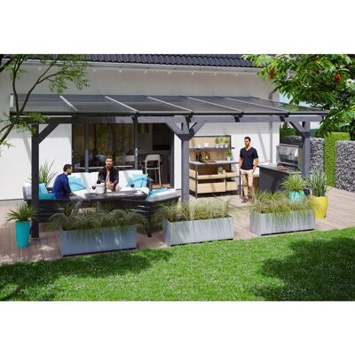 Skanholz Andria - Schiefergrau Gartenüberdachung Skanholz Andria - Schiefergrau Gartenüberdachung