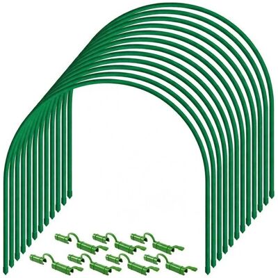 TTL GARDEN Pflanztunnel Bogen 65 x 60 cm 12er Set mit 36 Clips Beet Tunnel Frühbeet Gewächshaus Folientunnel Pflanzenschutz TTL GARDEN Pflanztunnel Bogen 65 x 60 cm 12er Set mit 36 Clips Beet Tunnel Frühbeet Gewächshaus Folientunnel Pflanzenschutz