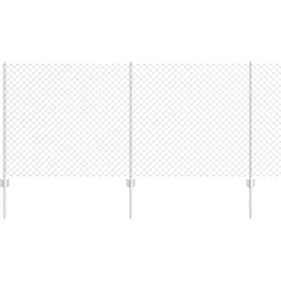 vidaXL Silberstahl Drahtzaun 10m - Zaun vidaXL Silberstahl Drahtzaun 10m - Zaun