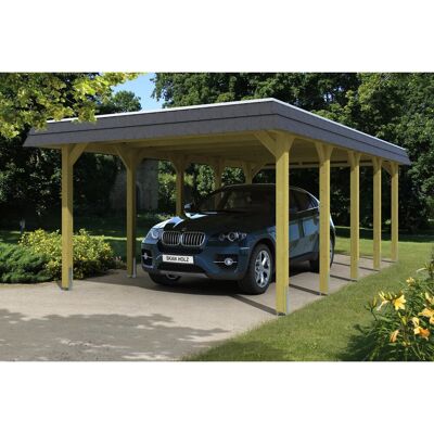SKANHOLZ Spreewald Carport - Flachdach, 396x741cm, grün SKANHOLZ Spreewald Carport - Flachdach, 396x741cm, grün