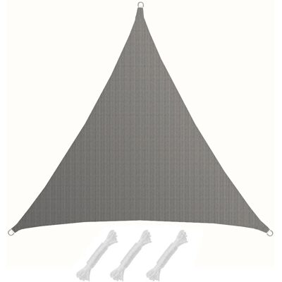 Amanka - Sonnensegel UV 5x5x5 Dreieck HDPE Grau - Sonnensegel Amanka - Sonnensegel UV 5x5x5 Dreieck HDPE Grau - Sonnensegel