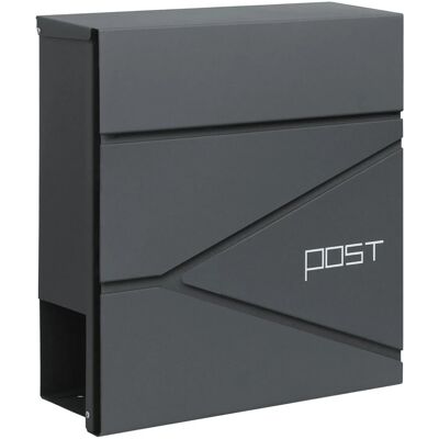 KARAT Briefkasten Armand Stahl Wandbriefkasten mit Zeitungsfach und C4-Einwurfklappe KARAT Briefkasten Armand Stahl Wandbriefkasten mit Zeitungsfach und C4-Einwurfklappe