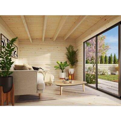PALMAKO - Ines Slide Plus - 480 x 250 x 300 cm - naturbraun - Gartenhaus PALMAKO - Ines Slide Plus - 480 x 250 x 300 cm - naturbraun - Gartenhaus