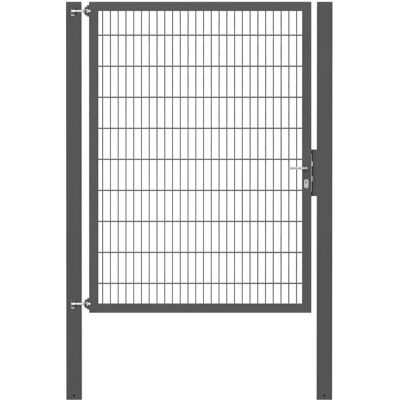 - Einzeltor Flexo Plus 150 cm x 200 cm Pfosten 100 cm x 100 cm Anthrazit - Einzeltor Flexo Plus 150 cm x 200 cm Pfosten 100 cm x 100 cm Anthrazit