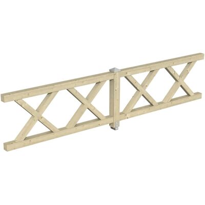 Skan Holz Beiges Dekoratives Geländer - Andreaskreuz, 84cm x 400cm - Geländer Skan Holz Beiges Dekoratives Geländer - Andreaskreuz, 84cm x 400cm - Geländer