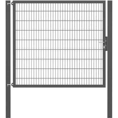 - Einzeltor Flexo Plus 200 cm x 180 cm Pfosten 100 cm x 100 cm Anthrazit - Einzeltor Flexo Plus 200 cm x 180 cm Pfosten 100 cm x 100 cm Anthrazit