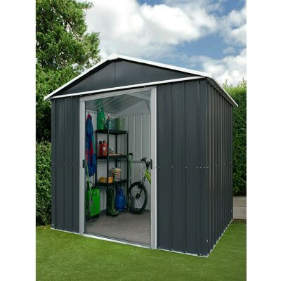 Yardmaster 6x7ft Anthracite Metallhaus - Wetterfester Gartenschuppen Yardmaster 6x7ft Anthracite Metallhaus - Wetterfester Gartenschuppen